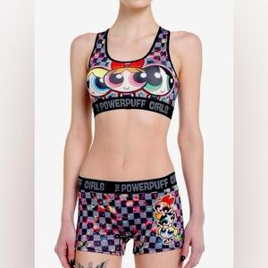 The Powerpuff Girls Checkered Bra & Boyshort Panty Set M